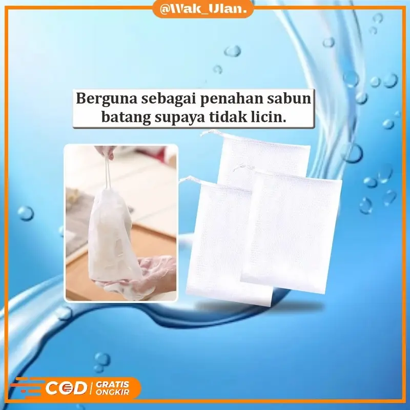 Kantong Sabun Jaring Pembuat Busa Manual Halus untuk Sabun Batang / Soap Foaming Jaring Sabun Mandi Serbaguna dengan Tali 4