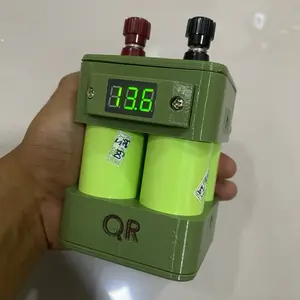 QR Smart Device Accu/Aki Motor Lifepo4 6Ah Bisa Dipakai untuk Motor Matic dan Bebek 12v-14,6v dengan Tampilan Digital Volt meter