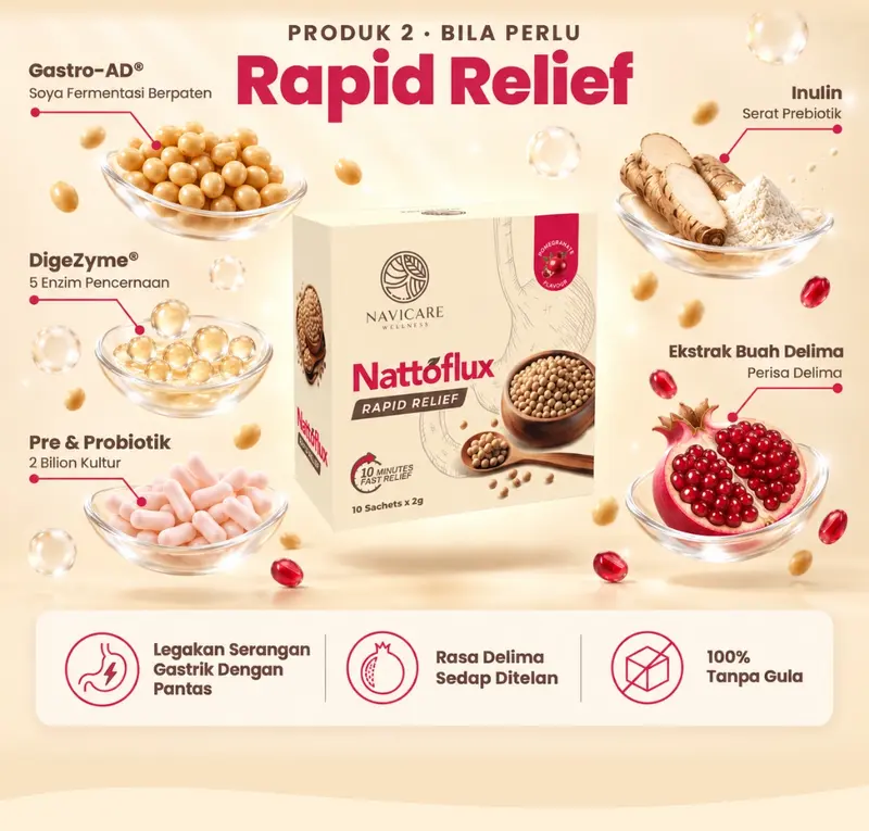 [Eksklusif Dr1Share] Nattoflux Set Sihat Rapid Relief + Stomach Food ...