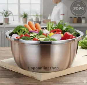 Baskom Korea Stainless Mangkok Jumbo Mixing Bowl Adonan Kue Lauk Baskom Korea Stainless Mangkok Jumbo Mixing Bowl Adonan Kue Lauk