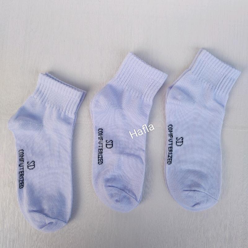 (Pilih Warna)3 Pasang Kaos Kaki Sekolah Anak SD Putih Hitam Katun Tebal Halus Fashion 6