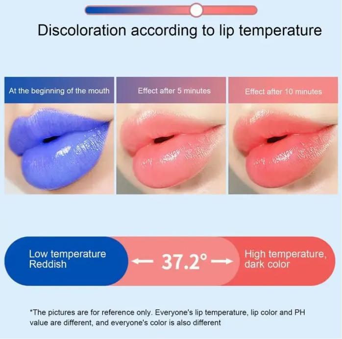 Product Introduction of (2 สาขา)ซื้อ 1 แถม 1 ลิปสติกสีน้ำเงิน, Lessxcoco, 3.5g / ลิปกลอส 3.8g, ลิปสติกสีน้ำเงินเปลี่ยนสีที่ไม่เหมือนใครเคล็ดลับริมฝีปากสวย 4