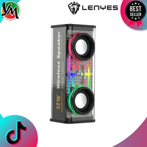SPEAKER LENYES S220 12W Mini Transparan Wireless Speaker Bluetooth 5.3 Bass