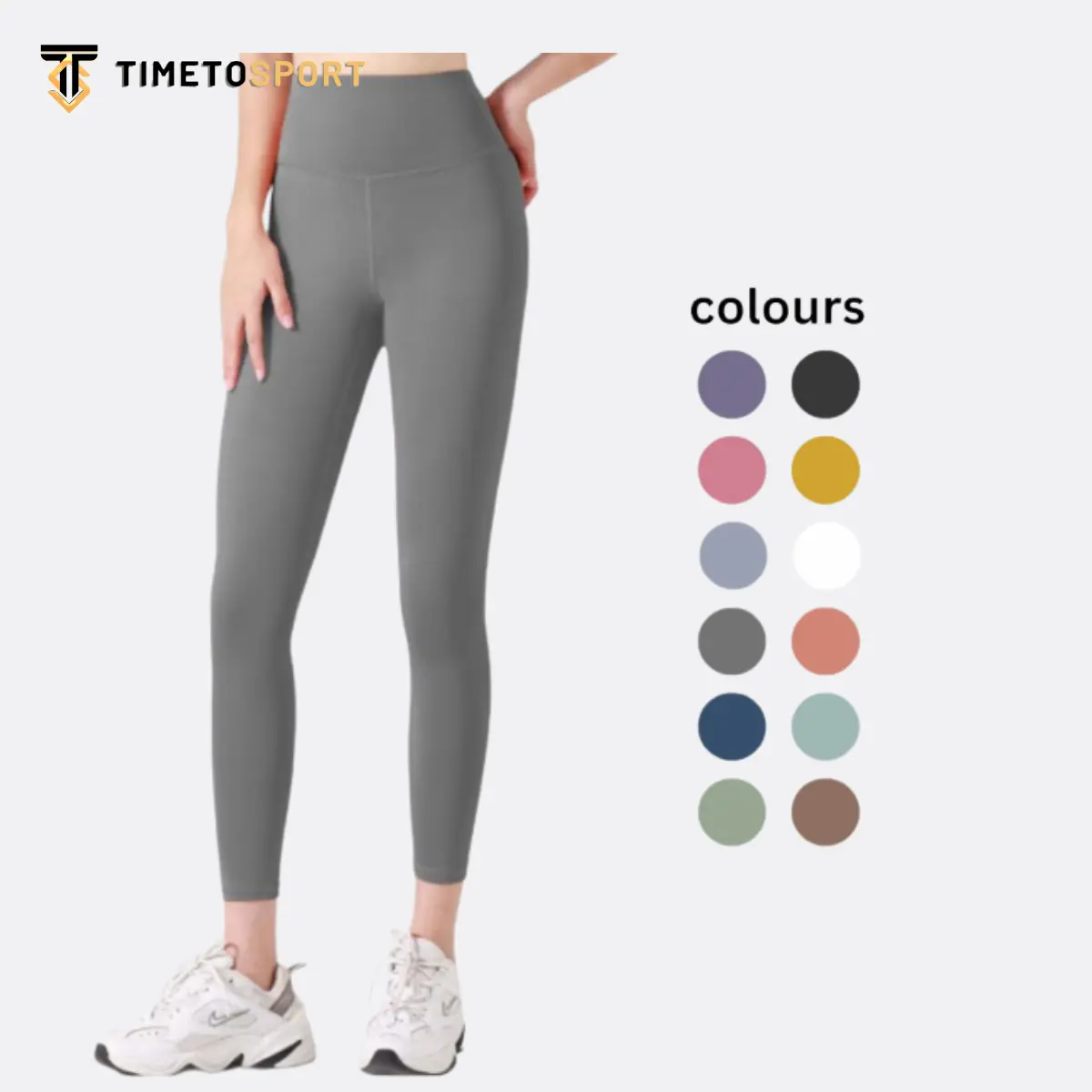 TIMETOSPORT Celana Legging Yoga Sport Olahraga Wanita Fitness Import High Waist Outdoor 01