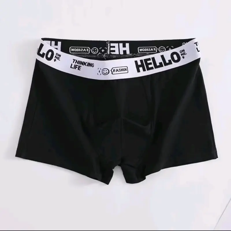 PAKET 4 PCS Celana Dalam Boxer Pria Hello Hight Quality Trendy dan Stylish Katun Spandex 5