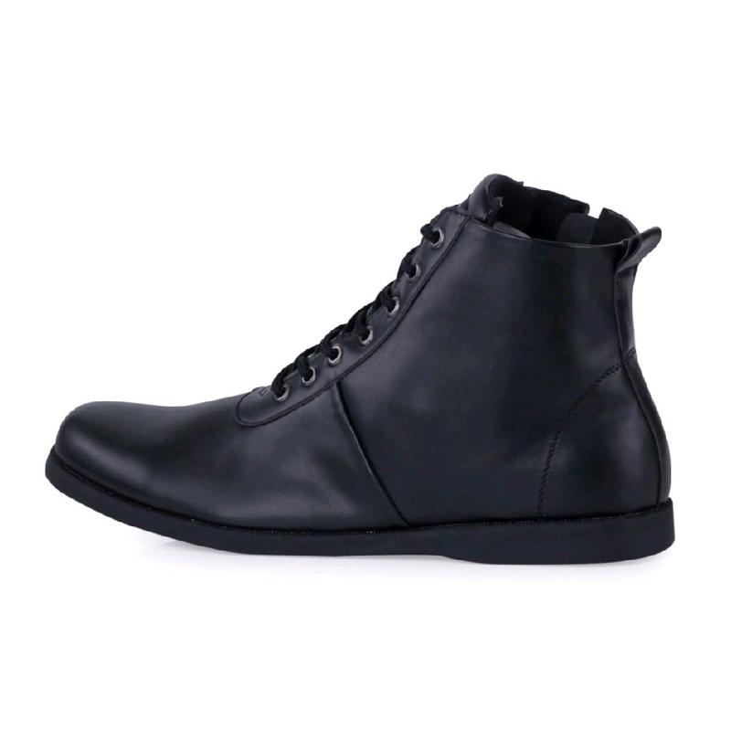 Sepatu Formal Tinggi Model Boot Pria Pantofel Hitam Paskibra Shoes sintetis fleksibel Kerja 4