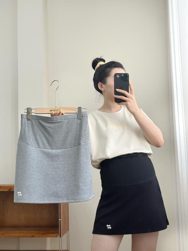[L'AMME] Chân váy bầu chân váy ngắn dáng A LAMME SKIRT chất liệu cotton cao cấp công nghệ doubleface siệu nhẹ và thoáng mát, thiết kế có lớp lót kín đáo, năng đông, trẻ trung, thoải mái