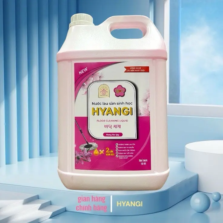 [can5lit+can10lit]Nước lau sàn HYANGI.Hương hoa lily.Đậm đặc,tiết kiệm.Hương thơm lan toả.Xua đuổi côn trùng.Chống trơn trượt.Hàng chính hãng. 0