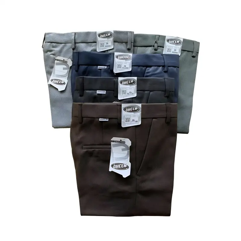 Celana Formal Anak Model Slimfit Bahan Woll Tebal dengan Resleting Auto Lock dan Daleman Furing - Hitam - Fashion laki ankle pants 1