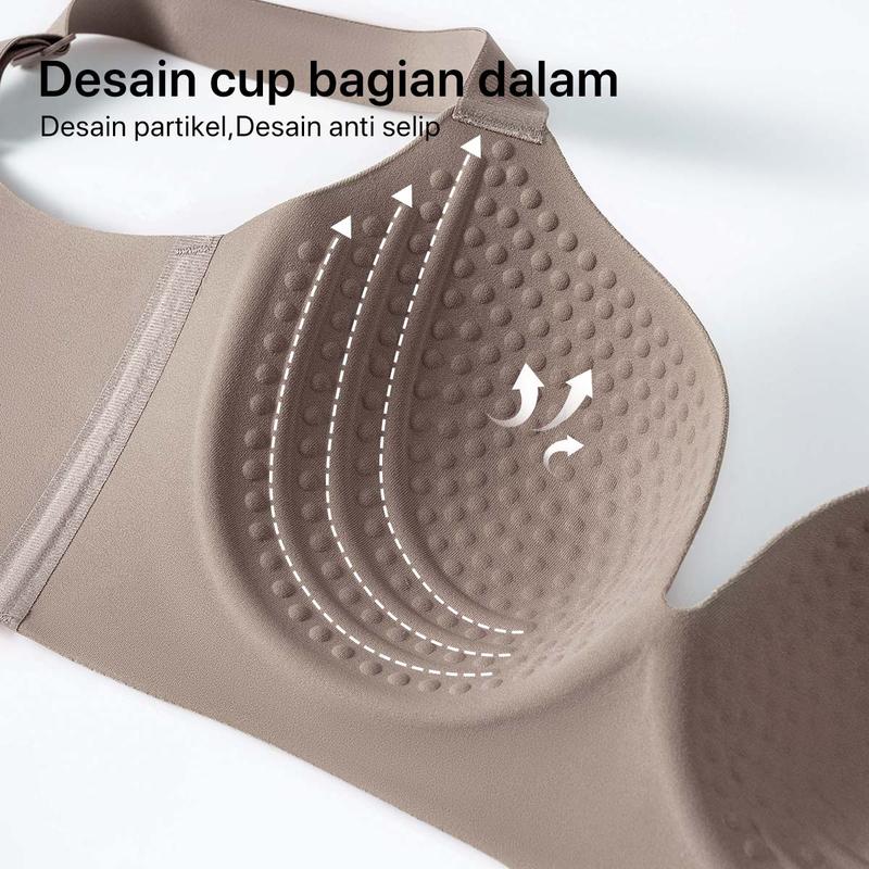GRENEY-Gbras-Bra One Piece Warna Bh Wanita Beha Tanpa Kawat Cewek Lingerie Push up Berbentuk dan Nyaman Basic Plain  Push up Busa Tingkatkan Mengumpulkan PD Wireless Seamless Tipis-89849 5