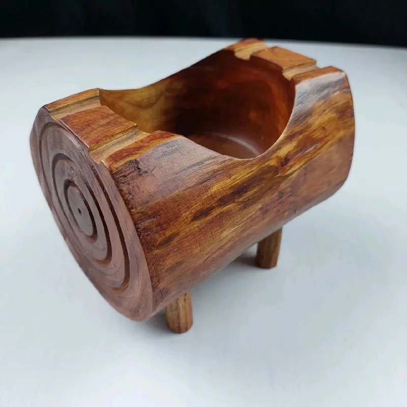 Asbak Beduk Bonggol Jati Miniatur Kayu Jati 13x10x11 cm 2