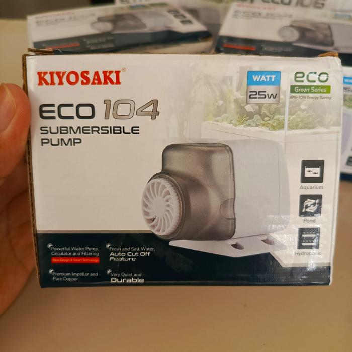Gambar Pompa 104 Kiyosaki ECO 104 Pompa Aquarium - Mesin Kolam Ikan - 2100LH - 25 Watt dari debalisale Kota Denpasar Tokopedia
