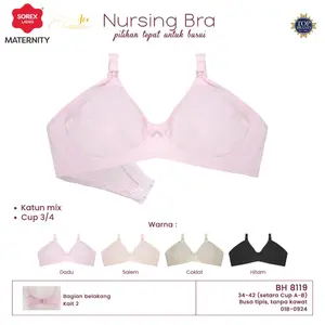 BH SOREX 8119 MENYUSUI Tanpa Kawat Busa Tipis Polos Cup B-C / Pakaian Dalam Wanita