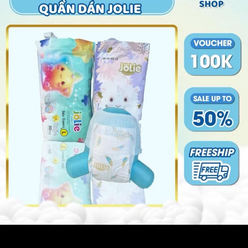 Combo 2 bịch 100 miếng bỉm quần JOLIE xuất Anh. Bỉm mỏng đủ size M,L,XL,2XL,3XL,4XL BỈM QUẦN CHO bé