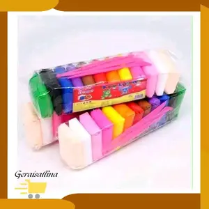 MAINAN ANAK CLAY POLYMER 12 PCS WARNA WARNI MAINAN EDUKASI ANAK AMAN DAN TIDAK BERACUN TOYS SQUISHY SLIME