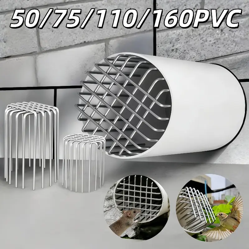 Jaring Pelindung Stainless Steel 304 Anti Ular / Tikus - Penutup Lubang Ventilasi Universal, Untuk Pipa Saluran Udara & Air, Mudah Dipasang /Jaring Pelindung Pipa Buang Kamar Mandi Dapur Asap Udara Mudah Dipasang