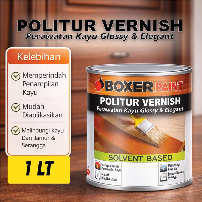 Gambar Pelindung Kayu BOXER Politur Vernish Solvent Based (1 lt) - 000 Clear dari Boxer Paint Official Store Kab. Sidoarjo Tokopedia