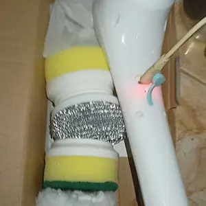Sikat Pembersih Listrik Tanpa Kabel Genggam 5-in-1 Sikat Pembersih Tahan Air Sepenuhnya Otomatis untuk Penggunaan di Rumah