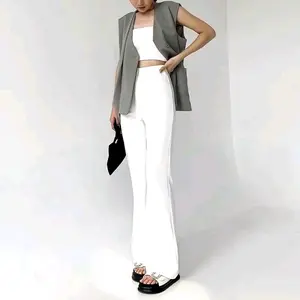 Highwaist Flare Pants Kulot Cutbray-Flare Pants Celana Panjang Wanita Casual