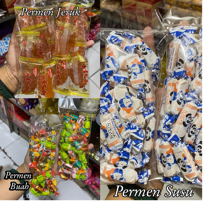 Aneka Permen Kemasan 10 Ribuan Permen Susu/ Permen Buah / Permen Jeruk 0
