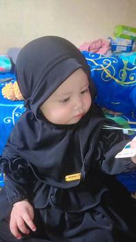 Product Review of MIMMI.ID—Shanum Set Jilbab Dress Gamis Jersey Anak Perempuan Baju Muslim Panjang Syari Cewek Wanita Setelan  Polos Newborn from Z**✌ 3