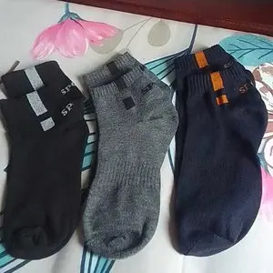 New Sport Paket 12 Pasang Kaos Kaki Olahraga Sport Pria Wanita Dewasa Katun Hitam Abu Unisex Motif