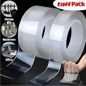 Double Tape Nano Gel Isolasi Selotip Bening Perekat 2 Sisi Super Kuat Tanpa Bekas Anti  Air