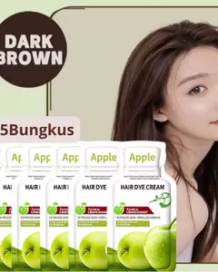 Apple Pewarna rambut Dark Brown - Isi 5 Bungkus