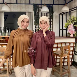 Kalea Kemeja Blouse Atasan Batwing Wanita Panjang Kekinian Rayon twill