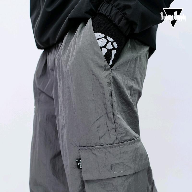 Celana Pendek Pria - Celana Trackpanst Crinkle - Celana Parasut Waterproof - Celana Trackpanst Type 3 Cowok Army 3