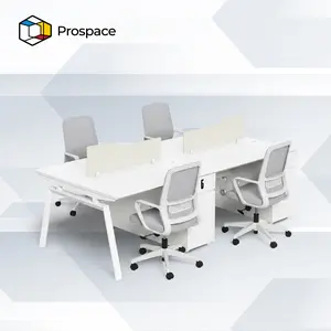 PROSPACE Paket Meja Kerja ZYZ004 dan Kursi Kerja BGY005 Workstation Office Chair Set Funitur Kantor Meja dan Bangku Kantor Minimalis