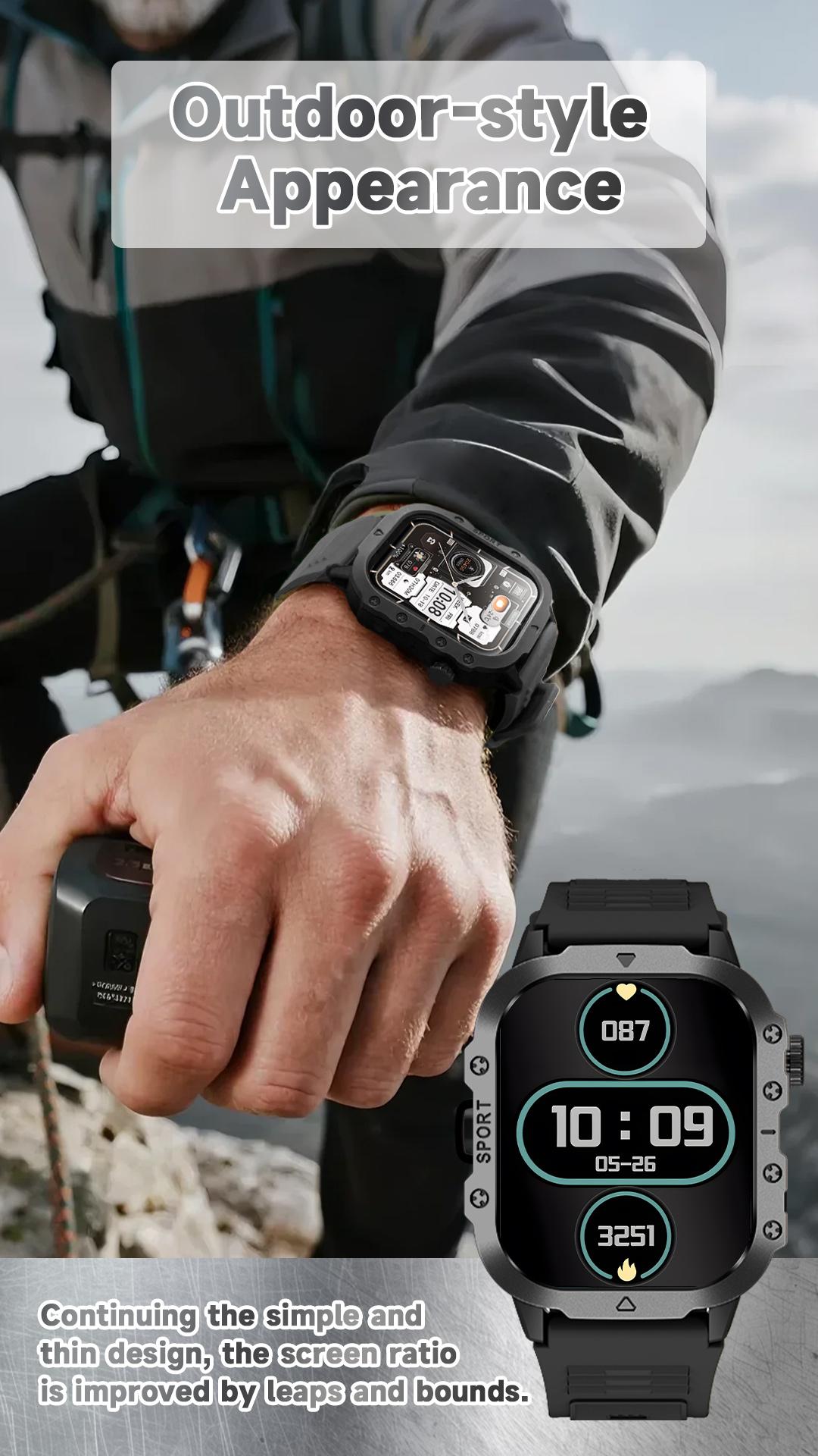 【24H ship】 SKMEI H12 Smart Watch Baru | Bingkai Zinc Alloy | Kecepatan Lari | Layar IPS 2.01 Inci | Panggilan Bluetooth | Wallpaper Kustom | Pengawasan Kesehatan Jam Tangan Pintar