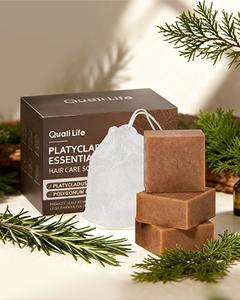 Bar Syampu dengan Minyak Pati Herba, untuk Pertumbuhan Rambut, Pengukuhan dan Pembesaran, Sabun Organik dengan Minyak Platycladus, Polygonum Multiflorum, Rosemary dan Biotin, Sabun Alamiah untuk Rambut Menipis, Pek 3 Haircare Shampoo