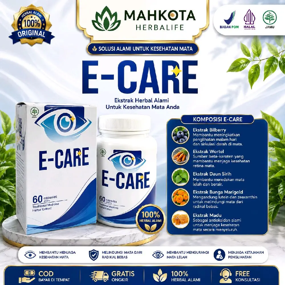 E CARE Original Obat Kesehatan Mata Herbal BPOM