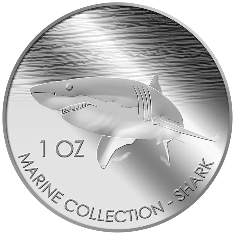 999 Pure Silver | 1 Oz Shark Silver Medallion