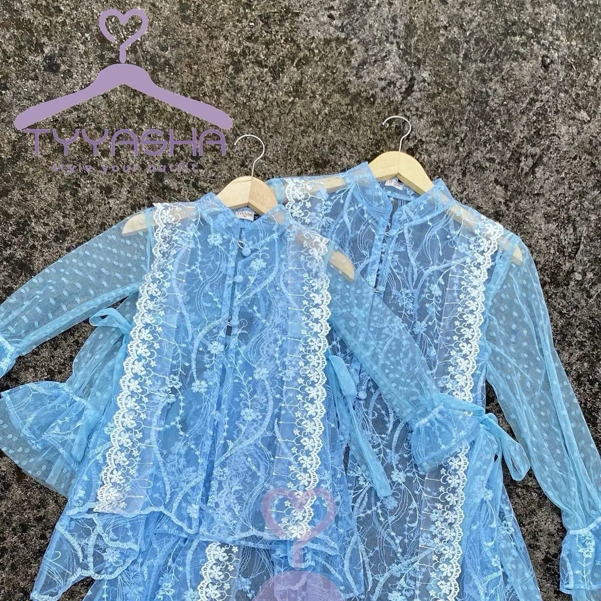 Outer brokat anak dan dewasa variasi renda depan tangan karet bisa costum ukuran dan warna pengerjaan dijamin cepat / Cyra Outer by tyyasha