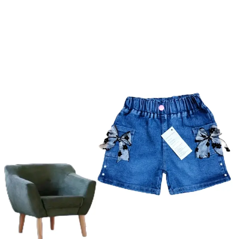 2 pcs celana jeans anak usia 1-5 tahun Perempuan Denim 7