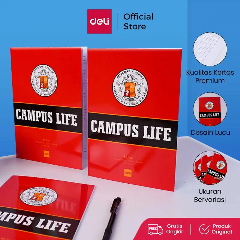 [BA TO SCHOOL] (10 P ) Deli Writing ok / Note ok / Buku Tulis Sekolah A5 32 Lembar Paket 10 Buku CD532ID GRATIS Pulpen 3p Special BTS Ba To School - Campus Life - 32 Lembar