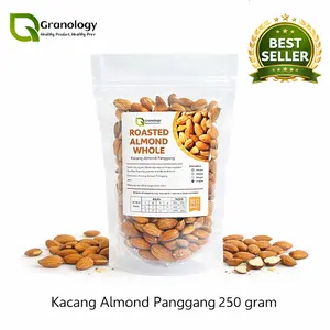 Kacang Almond Utuh Oven / Roasted Whole Almond (250 gram) by Granology