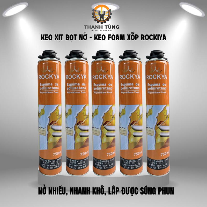 Keo Bọt Nở Xốp - Keo Foam Chống Cháy 750ml Chính Hãng Kèm Theo 1 Chai 1 Vòi Xịt