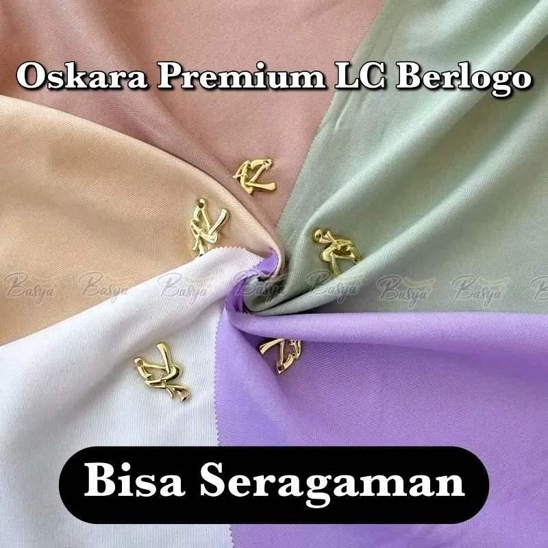 (AZARA)OSKARA POLOS LOGO POUCH•oskara premium•jilbab segiempat premium•kerudung segiempat•hijab segiempat voal oskara 1