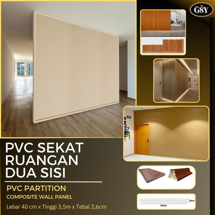 PVC SEKAT RUANGAN / PARTITION WALLPANEL / UK 40CM X 3,5M - Shop | Tokopedia