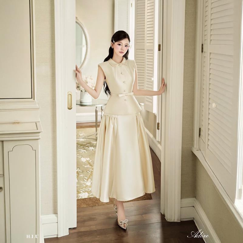 Dali Top | Áo kiểu nữ thiết kế taffa Hàn cao cấp HIU Fashion | dáng thanh lịch 2 lớp style tiểu thư HIU design