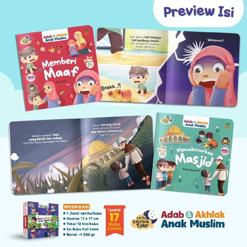 17 buku edukasi islami SERI CERITA SEBELUM TIDUR ADAB DAN AKHLAK ANAK MUSLIM ziyadBooks 8