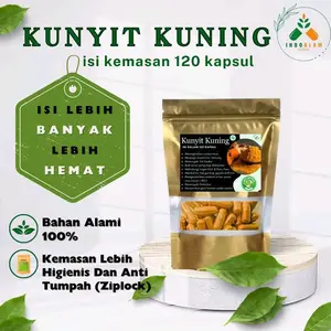 120 Kapsul Herbal KUNYIT KUNING 100% Herbal Alami Berkualitas Premium