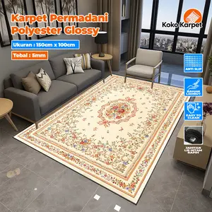 [Koko Karpet] Karpet Permadani Bahan Polyester Glossy Ukuran 150 x 100cm