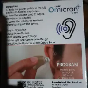 Alat Bantu Dengar In Ear Hearing Aid TaffOmicron  - K-88U-Lite - Beige