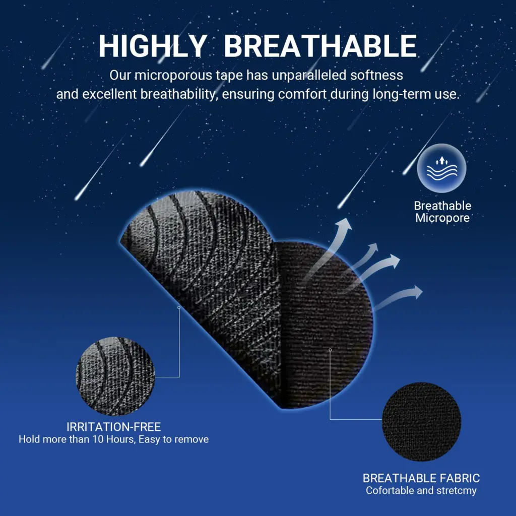 Xadnywa- Sleep Apnea Mouth Strip Adhesive Sleep Tape 30pcs Anti-snoring Mouth Tape for Better Sleep Adhesive Strips for Sleep Apnea Relief Breathable  Painless Removal