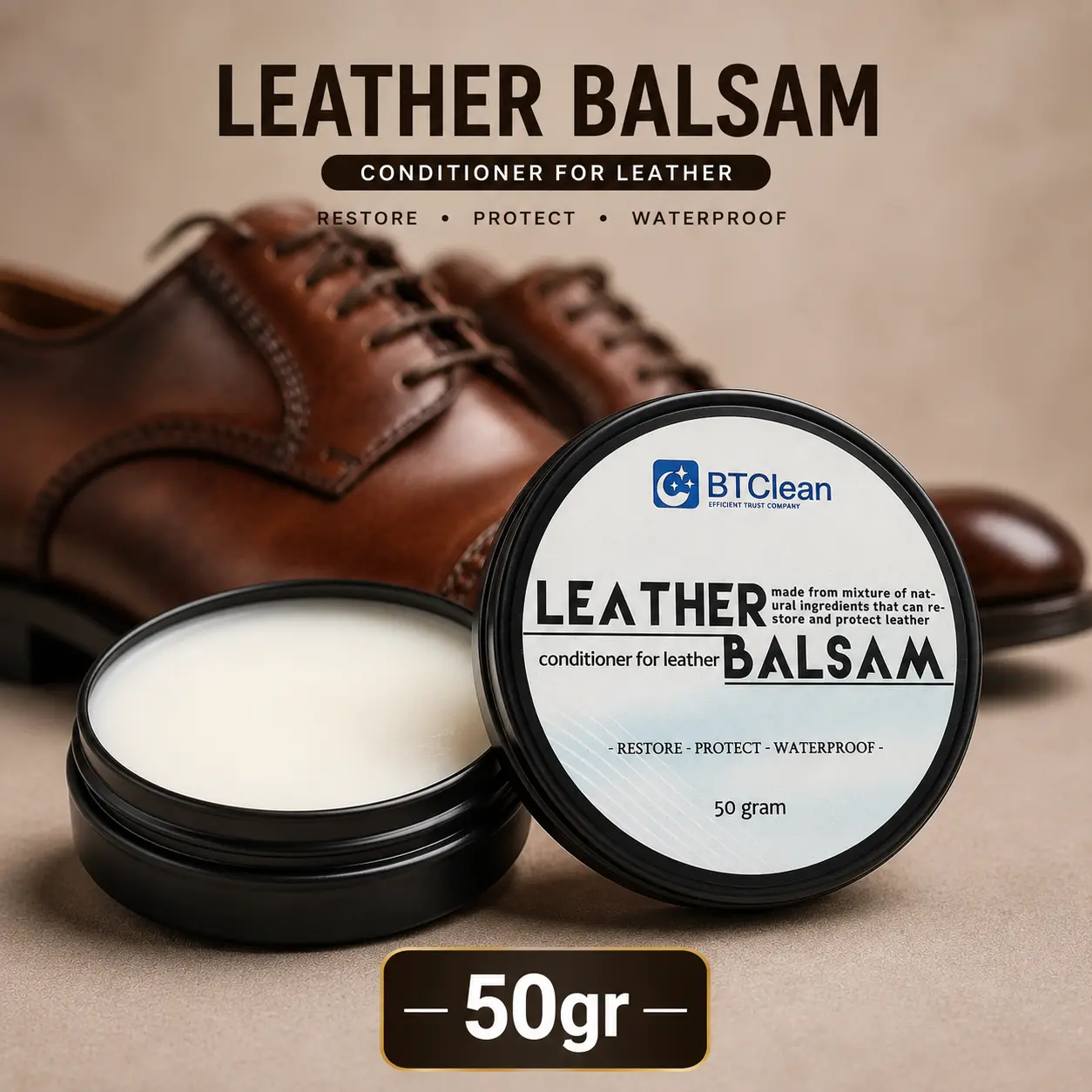 Pembersih Sepatu Kulit/Wonder Balsam/Leather Balsam/Semir Sepatu Untuk Sepatu,Tas,Jaket Netto 50gr
