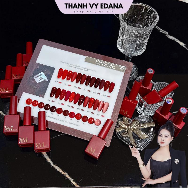 Sơn gel đỏ 12 màu lẻ XINGME Thanh Vy Edana